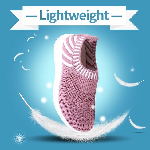Apawwa Boys Girls Sneakers Kids Lightweight Slip On Running Shoes Pink/Blue/Navy/Black Walking Shoes Breathable Tennis Shoes for Toddler/Little Kids/Big Kids in Kuwait