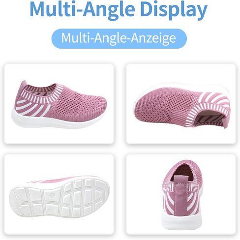 Apawwa Boys Girls Sneakers Kids Lightweight Slip On Running Shoes Pink/Blue/Navy/Black Walking Shoes Breathable Tennis Shoes for Toddler/Little Kids/Big Kids in Kuwait