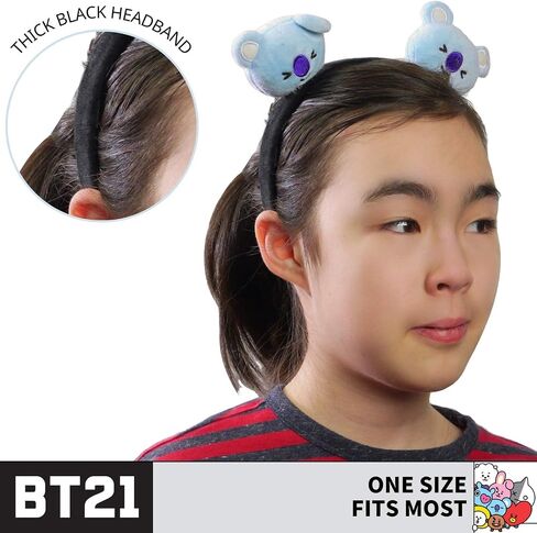 BT21 LINE FRIENDS 3D Plush Embroidered Womens Headband, KOYA, One Size in Saudi Arabia