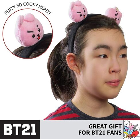 BT21 LINE FRIENDS 3D Plush Embroidered Womens Headband, KOYA, One Size in Saudi Arabia