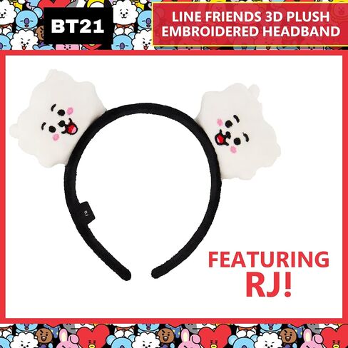 BT21 LINE FRIENDS 3D Plush Embroidered Womens Headband, KOYA, One Size in Saudi Arabia