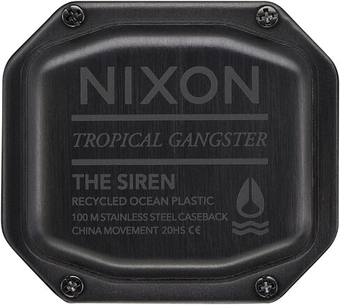ساعة NIXON Siren A1311-100m الرياضية الرقمية للنساء مقاومة للماء (وجه ساعة 38 ملم، 18 ملم - 16 ملم Pu/مطاط/سوار سيليكون) - مصنوعة من بلاستيك المحيط المعاد تدويره #Tide in Saudi Arabia