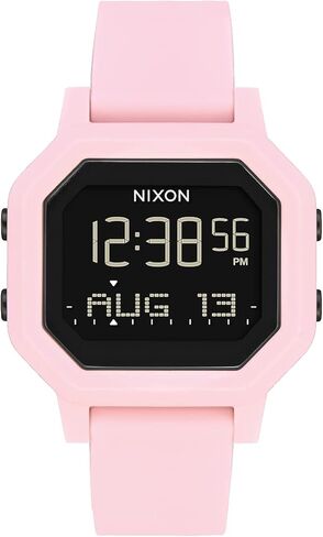 ساعة NIXON Siren A1311-100m الرياضية الرقمية للنساء مقاومة للماء (وجه ساعة 38 ملم، 18 ملم - 16 ملم Pu/مطاط/سوار سيليكون) - مصنوعة من بلاستيك المحيط المعاد تدويره #Tide in Saudi Arabia