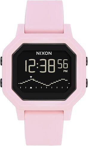 ساعة NIXON Siren A1311-100m الرياضية الرقمية للنساء مقاومة للماء (وجه ساعة 38 ملم، 18 ملم - 16 ملم Pu/مطاط/سوار سيليكون) - مصنوعة من بلاستيك المحيط المعاد تدويره #Tide in Saudi Arabia