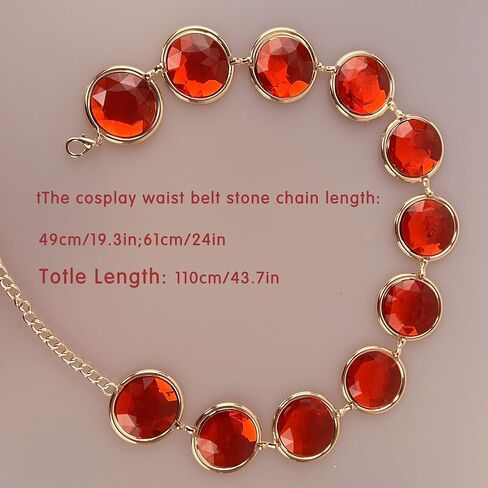 حزام الخصر التنكري للهالوين من FORNYIN سلسلة من الحجر الأحمر لإكسسوارات الأزياء التنكرية in Kuwait