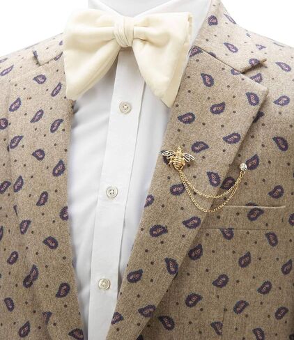 A N KINGPiiN Lapel Pin for Men Bee with Hanging Chain Brooch Suit Stud, Shirt Studs Men's Accessories (Gold) in Saudi Arabia