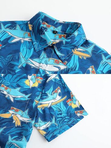Men's Hawaiian Shirt Short Sleeves Tropical Floral Casual Button Down Holiday Beach Shirts Hawaiian Shirt for Men in Saudi Arabia