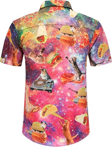 Men's Hawaiian Shirt Short Sleeves Tropical Floral Casual Button Down Holiday Beach Shirts Hawaiian Shirt for Men in Saudi Arabia