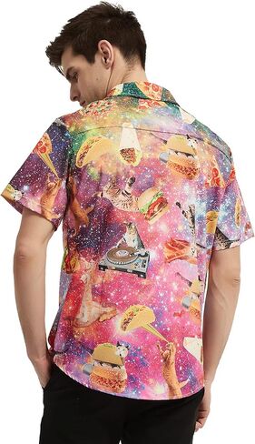 Men's Hawaiian Shirt Short Sleeves Tropical Floral Casual Button Down Holiday Beach Shirts Hawaiian Shirt for Men in Saudi Arabia