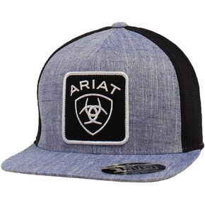 ARIAT Men's Snapback Flex Fit Shield Logo Cap