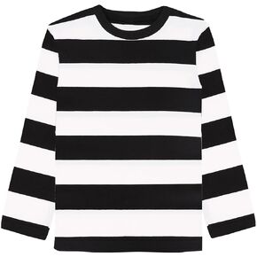 COSLAND Boys and Toddlers' Long Sleeve Striped T-Shirt, Cotton, Kids' Crew Neck Tee, 2T-Large in Saudi Arabia