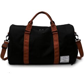 Weekender bag travel bag Gym bag with shoe compartment carry on bag tote bag for women (Khaki) in Saudi Arabia