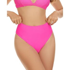 Annbon High Waisted Thong Bikini Bottoms for Women Rave Bottoms High Cut Bathing Suit Swimsuit Bottoms