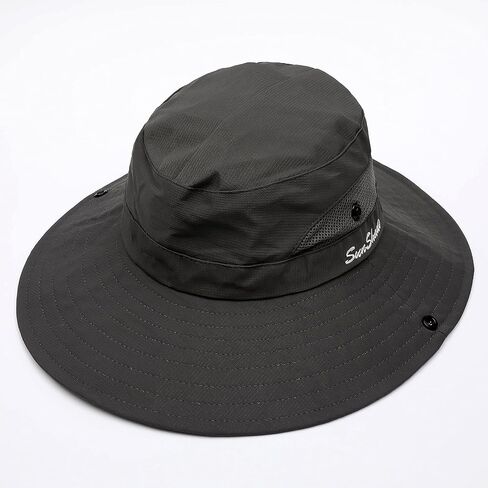 Muryobao 2 Pack Women Ponytail Summer Sun Hat UV Protection Wide Brim Foldable Safari Fishing Cap in Kuwait