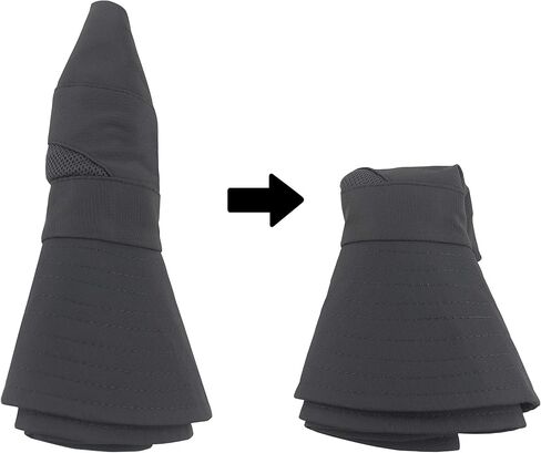 Muryobao 2 Pack Women Ponytail Summer Sun Hat UV Protection Wide Brim Foldable Safari Fishing Cap in Kuwait