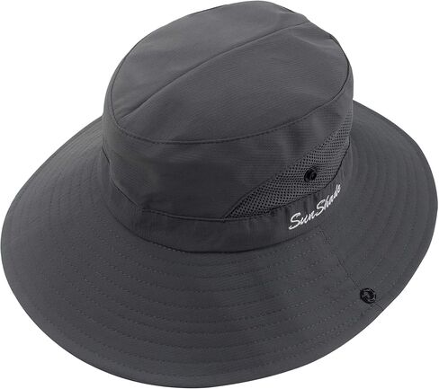 Muryobao 2 Pack Women Ponytail Summer Sun Hat UV Protection Wide Brim Foldable Safari Fishing Cap in Kuwait