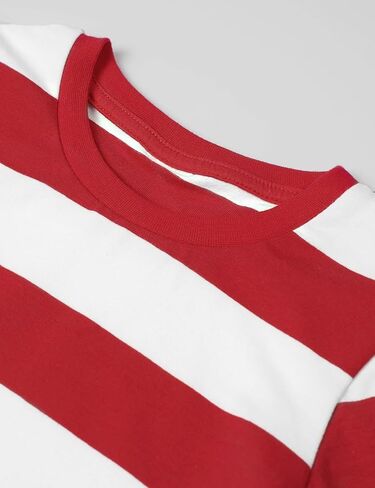COSLAND Boys and Toddlers' Long Sleeve Striped T-Shirt, Cotton, Kids' Crew Neck Tee, 2T-Large in Saudi Arabia
