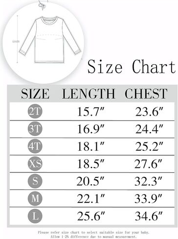COSLAND Boys and Toddlers' Long Sleeve Striped T-Shirt, Cotton, Kids' Crew Neck Tee, 2T-Large in Saudi Arabia