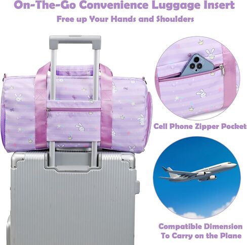 Dance Bags for Girls, Fairy Blue Duffle Bags with Wet & Shoe Compartment Ballet Bag for Girls, Water Resistant Gym Sport Travel Bag Overnight Sleepover Bags in Saudi Arabia