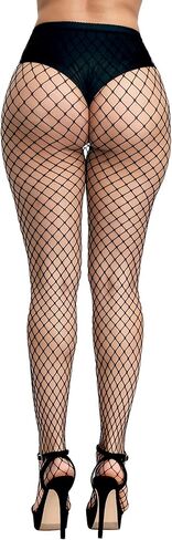 PERAMBRY Women's Fishnet Tights High Waist Fishnet Tights Black Fishnet Stockings Mesh Fishnet in Kuwait