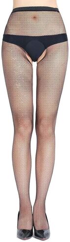 PERAMBRY Women's Fishnet Tights High Waist Fishnet Tights Black Fishnet Stockings Mesh Fishnet in Kuwait