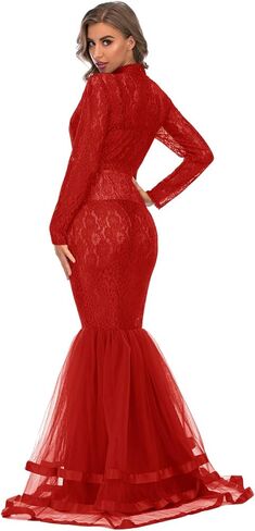 ZIUMUDY Elegant Lace See-Through Maternity Gown for Photo Shoot Long Sleeve Tulle Tutus Maxi Photo Props Dress in Kuwait