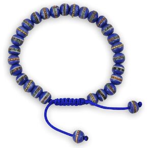 Tibetan Prayer Mala Embedded Medicine Bracelet Yoga Healing Beads Adjustable Wrist Mala Tibetan Prayer Beads For Meditation Many Color Choices (Royal Blue) in Saudi Arabia