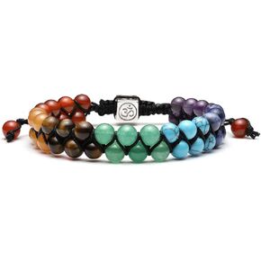 Jovivi Chakra Bead Bracelets for Women Men - 6mm 8mm Natural 7 Chakra Healing Crystal Tree of Life Stretch Bracelet with Real Stones Anxiety Meditation Yoga Gemstone Jewelry