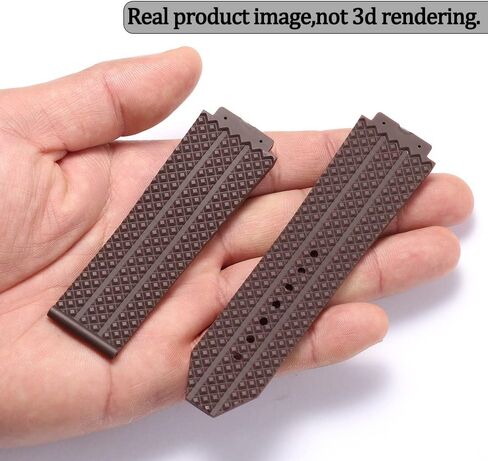 MCXGL 25mm x 19mm Big Bang Rubber Strap Compatible with Hublot Big Bang Silicone Diamond grain texture Replacement Watch Band in Saudi Arabia