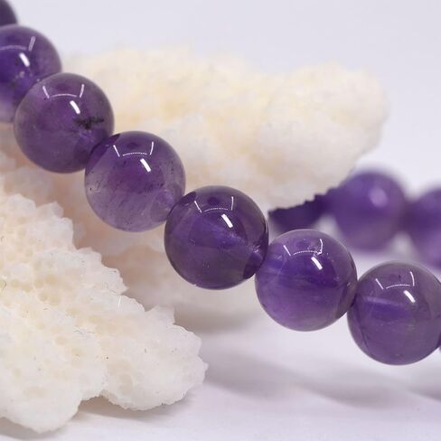 Justinstones Gem Semi Precious Gemstone 8mm Round Beads Stretch Bracelet 7 Inch Unisex in Kuwait