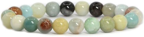 Justinstones Gem Semi Precious Gemstone 8mm Round Beads Stretch Bracelet 7 Inch Unisex in Kuwait