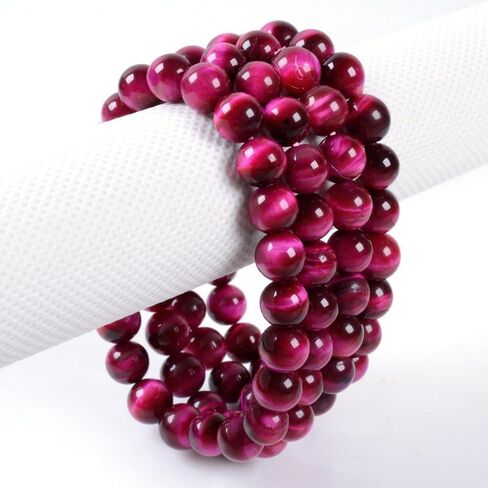 Justinstones Gem Semi Precious Gemstone 8mm Round Beads Stretch Bracelet 7 Inch Unisex in Kuwait