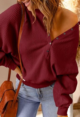 سترة نسائية من PRETTYGARDEN بأكمام طويلة منسوجة بأزرار خريفية، بلوفر برقبة على شكل حرف V، بلوزة قصيرة فضفاضة in Kuwait