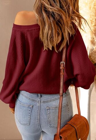 سترة نسائية من PRETTYGARDEN بأكمام طويلة منسوجة بأزرار خريفية، بلوفر برقبة على شكل حرف V، بلوزة قصيرة فضفاضة in Kuwait