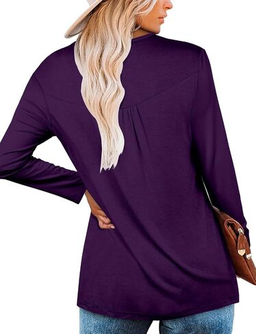 Mystry Zone Womens Top Casual Blouse Button Up Ruffle Tunic Shirts Fit Flare S-3XL in Saudi Arabia