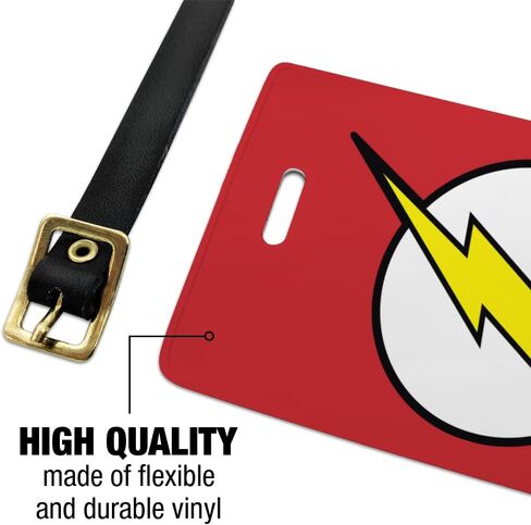 The Flash Lightning Bolt Logo Luggage ID Tags Suitcase Carry-On Cards - Set of 2 in Saudi Arabia