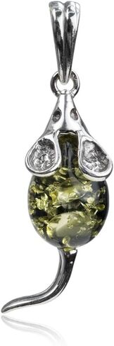 Ian and Valeri Co. Green Amber Sterling Silver Mouse Pendant in Saudi Arabia