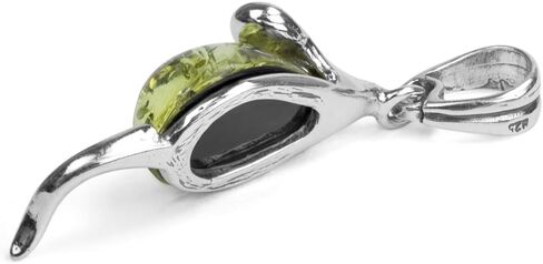 Ian and Valeri Co. Green Amber Sterling Silver Mouse Pendant in Saudi Arabia