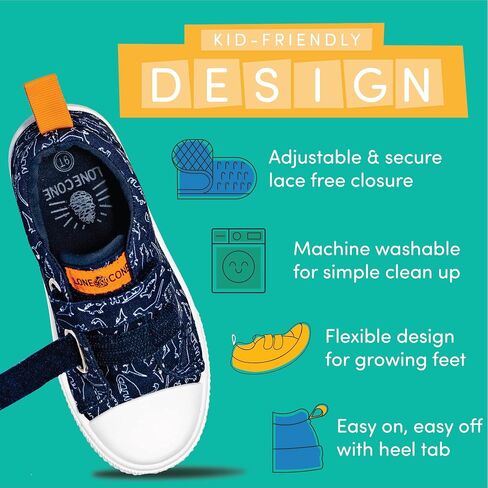LONECONE Unisex Toddler Sneakers and Kids' Sneakers in 7 Fun Patterns in Kuwait