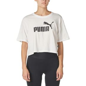 PUMA Women's Essentials+ Cropped Logo Tee Shirt (Available in Plus Sizes)