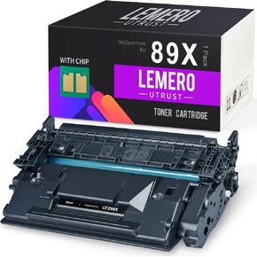 LemeroUtrust (مع الرقاقة) استبدال خرطوشة الحبر المعاد تصنيعها ل HP 89X 89A CF289X CF289A استخدام مع HP Laserjet Enterprise M507n M507dn M507X M507dng MFP M528f M528dn M528C (أسود، عبوة واحدة) in Kuwait