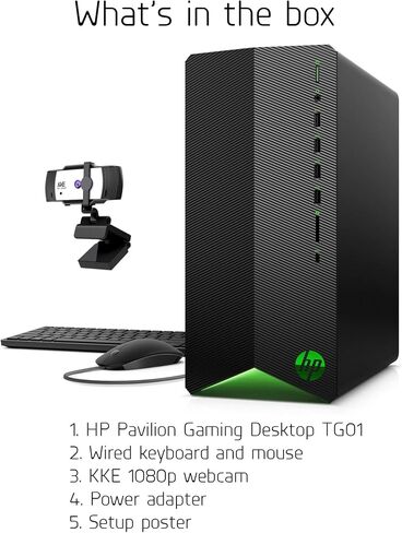 HP Pavilion Gaming Desktop PC Computer, AMD Ryzen 5 4600G, GTX 1650 Super, 16GB RAM, 512GB SSD, WiFi, Bluetooth, Windows 10 Home in Saudi Arabia