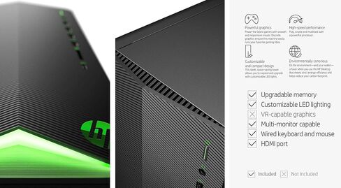 HP Pavilion Gaming Desktop PC Computer, AMD Ryzen 5 4600G, GTX 1650 Super, 16GB RAM, 512GB SSD, WiFi, Bluetooth, Windows 10 Home in Saudi Arabia