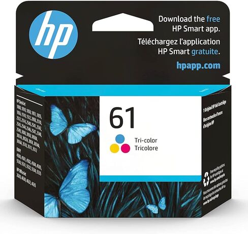 HP 61 | خرطوشة حبر | تعمل مع HP Deskjet 1000 1500 2050 2500 3000 3500 Series HP ENVY 4500 5500 Series | HP Officejet 2600 4600 Series | ثلاثية الألوان | CH562WN in Kuwait