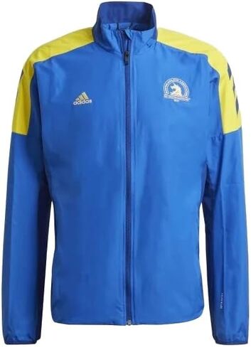 Adidas Men’s Boston Marathon 125th Celebration Jacket , Blue/Yelow in Saudi Arabia