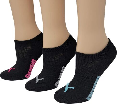 Puma Women's Invisble No Show Athletic Socks Black (pack of 6) in Saudi Arabia
