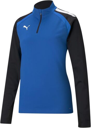 PUMA Women's teamLiga 1/4 Zip Top, Electric Blue Lemonade Black, Electric Blue Lemonade Black in Saudi Arabia