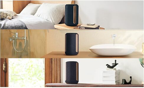 Sony SRSRA3000/H Wi-Fi Enabled 360 Reality Audio Wireless Speaker (Black) with Multi-Purpose Outlet Wall Shelf Bundle (2 Items) in Saudi Arabia