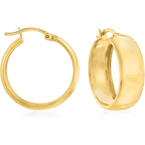 Ross-Simons 18kt Yellow Gold Over Sterling Silver Hoop Earrings in Saudi Arabia