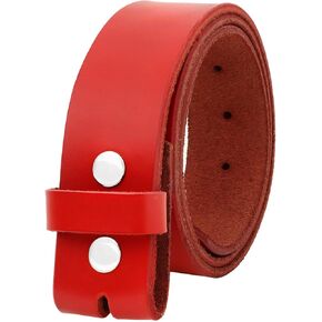 Falari Replacement Genuine Leather Belt Strap Without Buckle Snap on Strap 1.5" Wide 8005